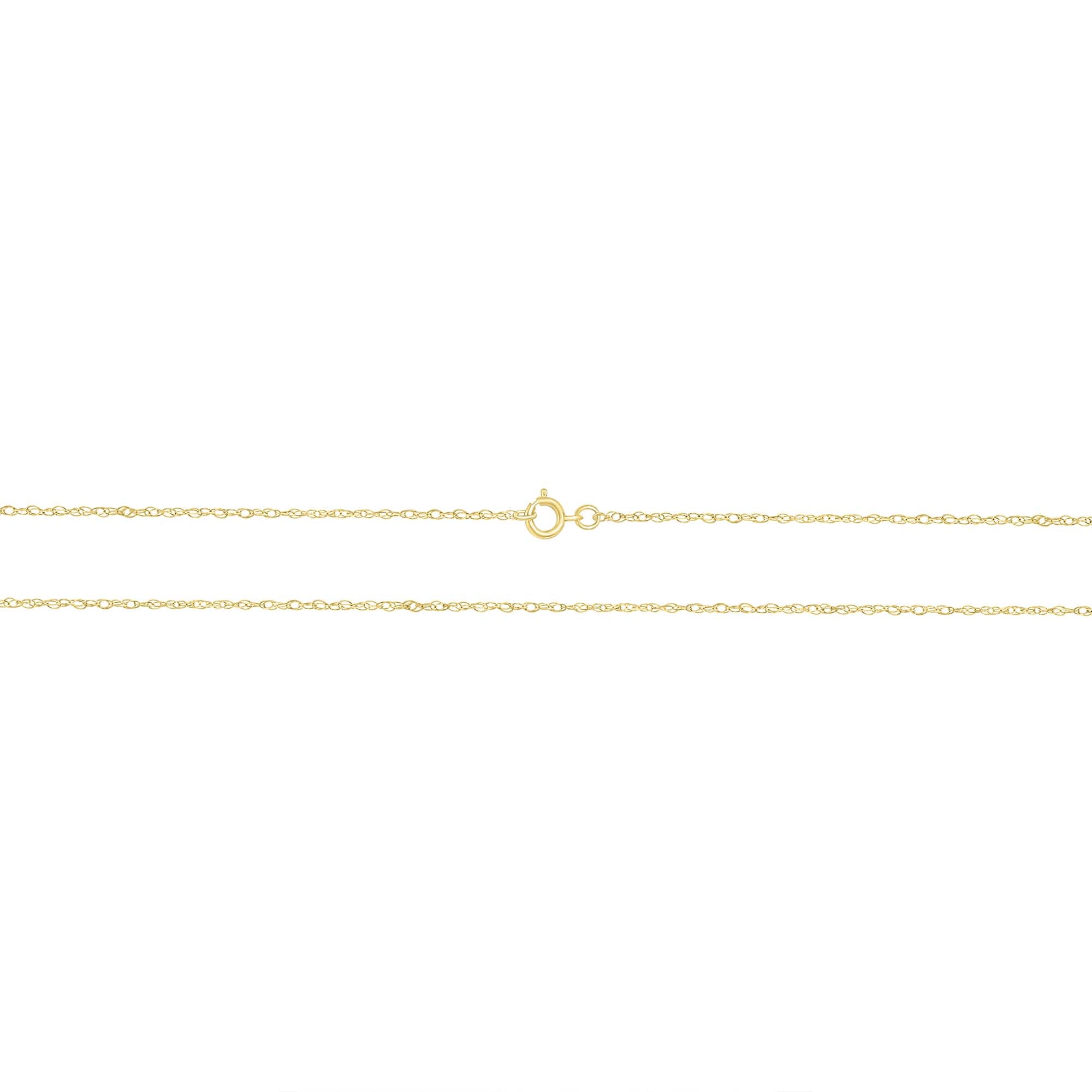 1.15MM Solid Gold Rope Chain 14K Yellow Gold or White Gold