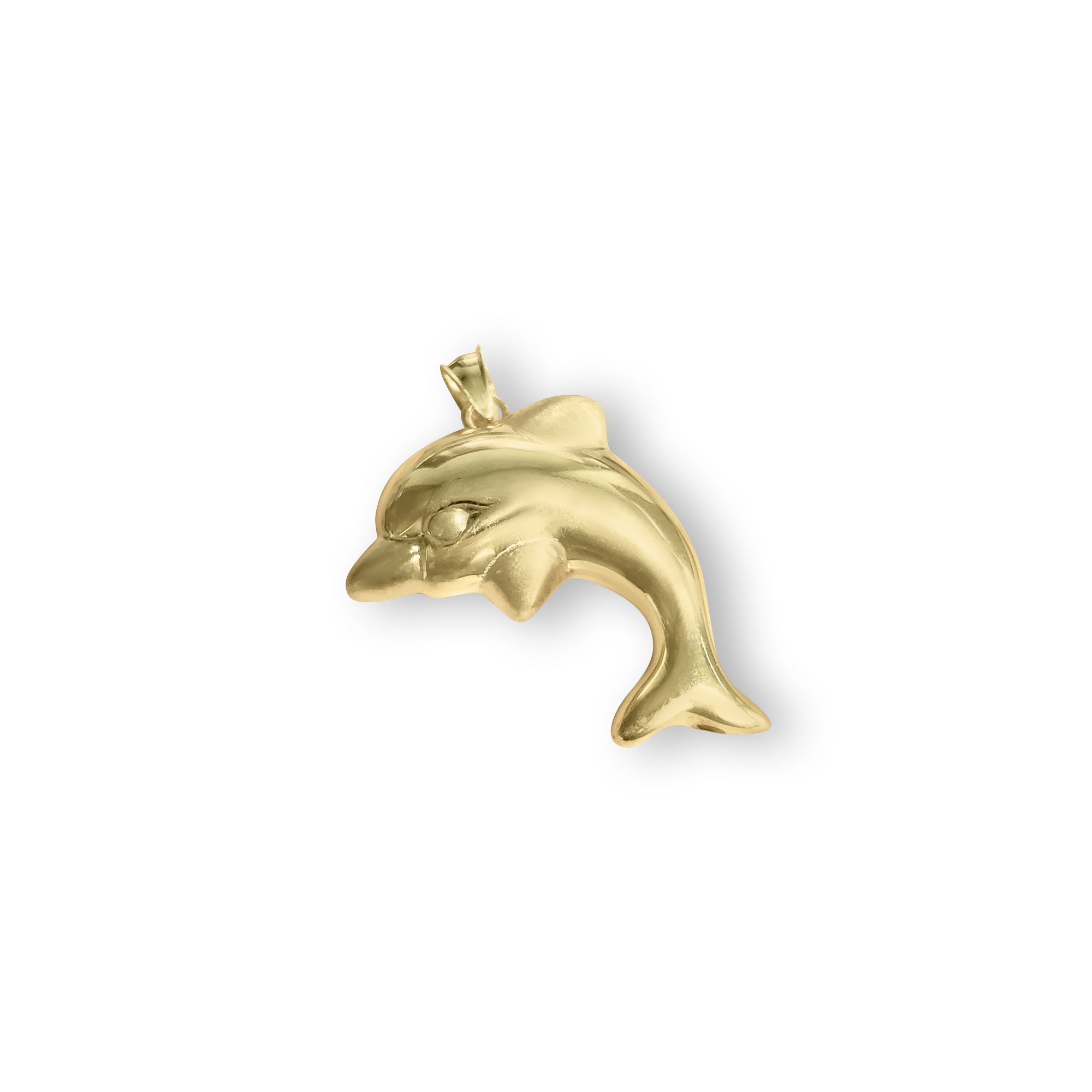 Polished Dolphin Pendant 14k Yellow Gold