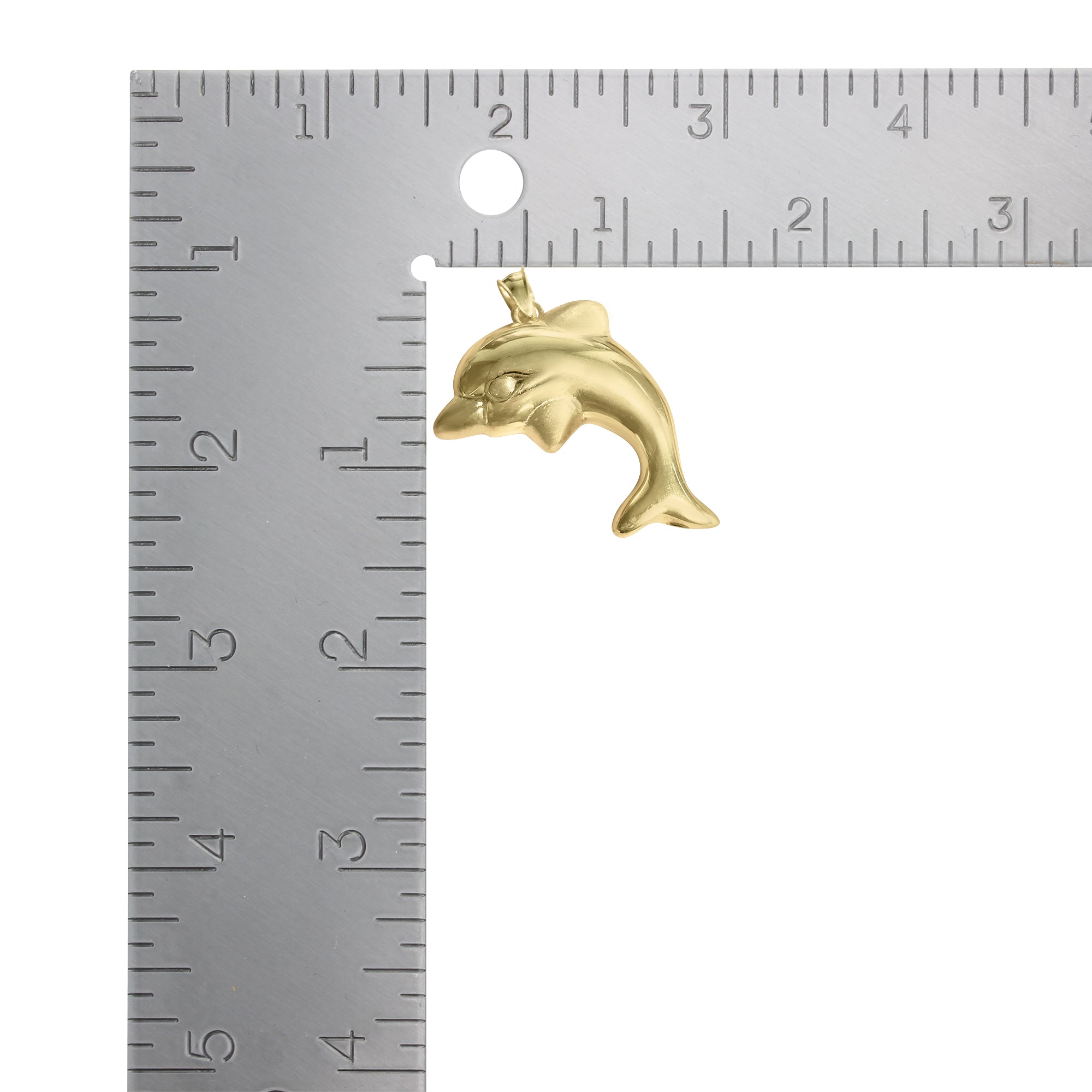 Polished Dolphin Pendant 14k Yellow Gold