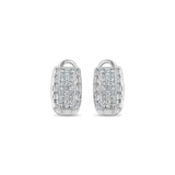 Princess & Baguette Diamond Clip-On Earrings 1.37cttw 14k White Gold