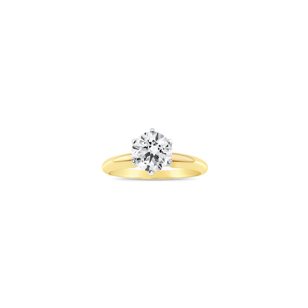 One Carat Brilliant Solitaire Diamond Engagement Ring 1.21cttw