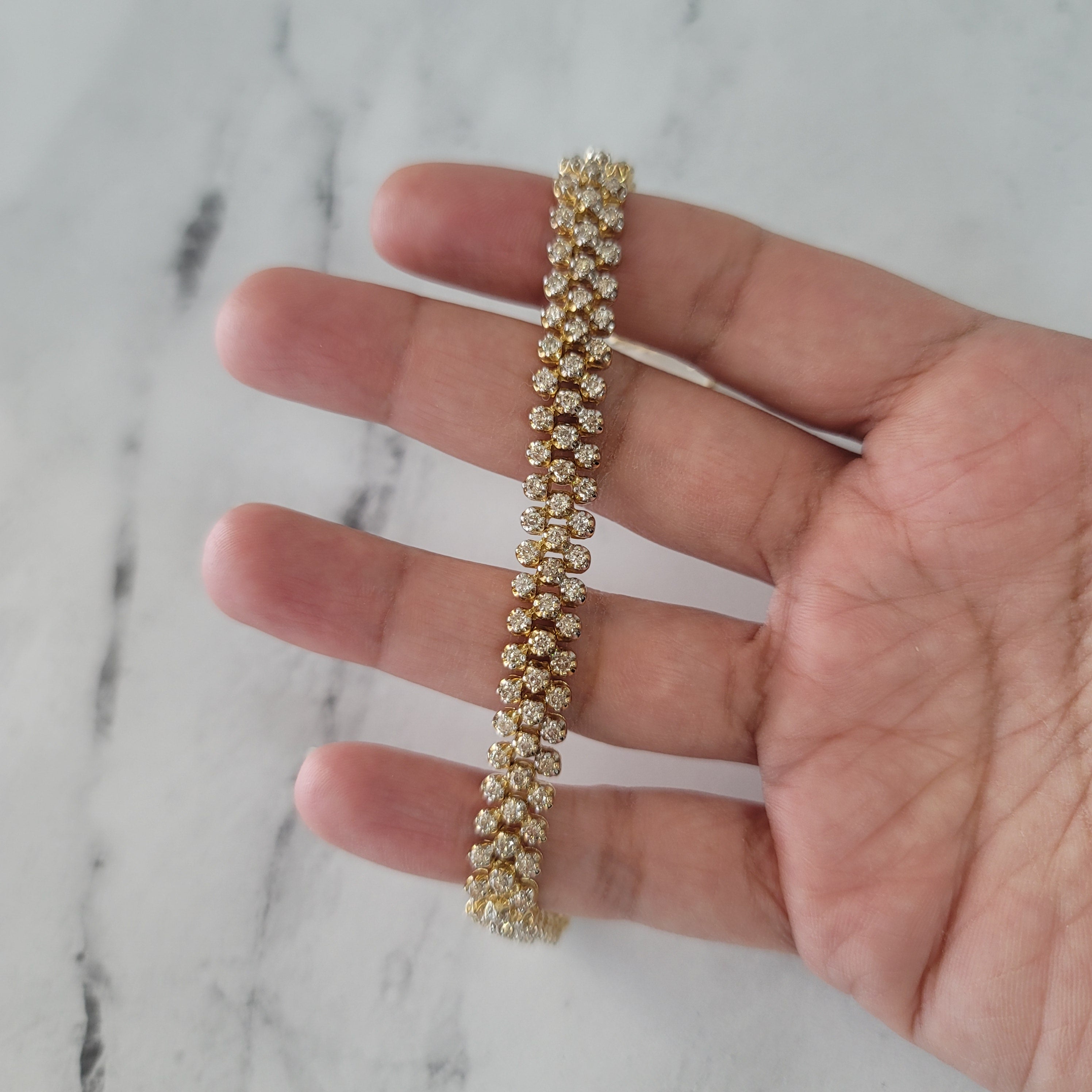 Three Row Diamond Bracelet