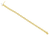 Double Heart Linked Diamond Tennis Bracelets 1.25cttw 14k Yellow Gold