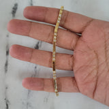 Polished Square Diamond Tennis Bracelet 1.35cttw 14k Yellow Gold - Queen of Gemz