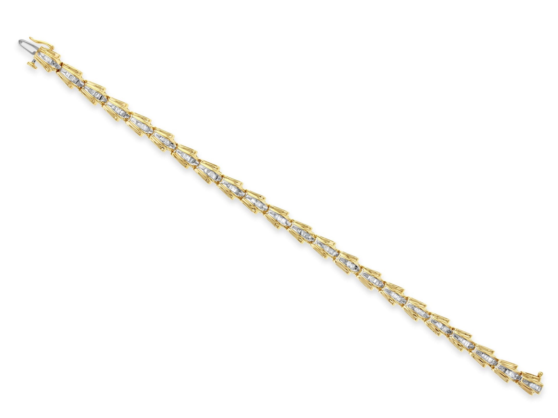 Pulsera de tenis con diamantes de talla baguette de 3 quilates