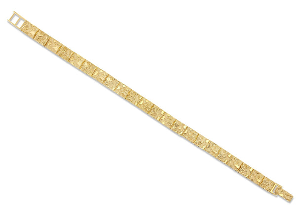 7MM Nugget Tennis Bracelet 14k Yellow Gold