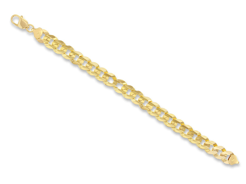 Pulsera de oro con eslabones cubanos en oro amarillo de 14 k