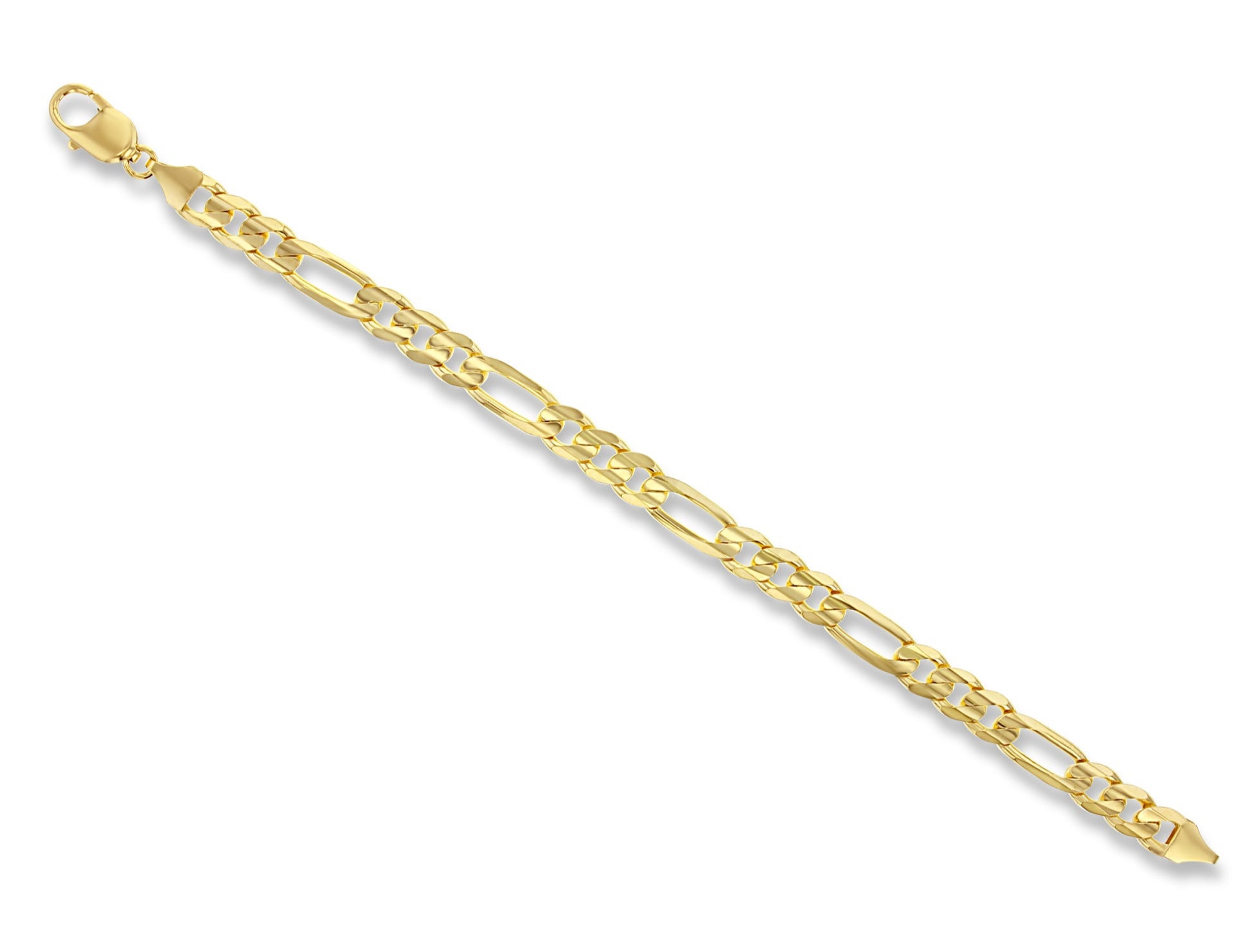 8mm Classic Figaro Bracelet/Anklet 14k Yellow Gold