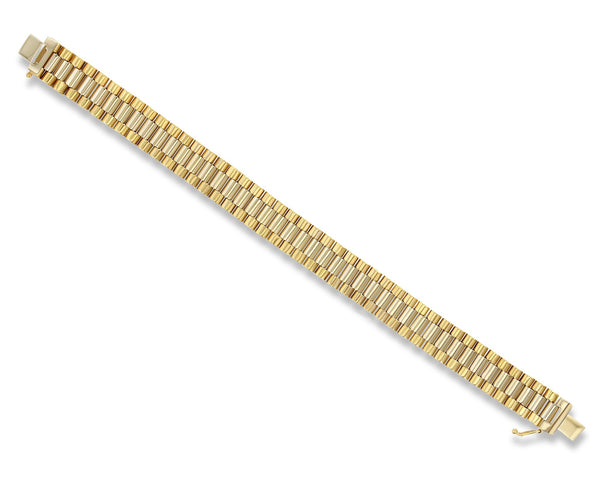 13mm Two-Toned Presidential Style Bracelet 14k Yellow Gold
