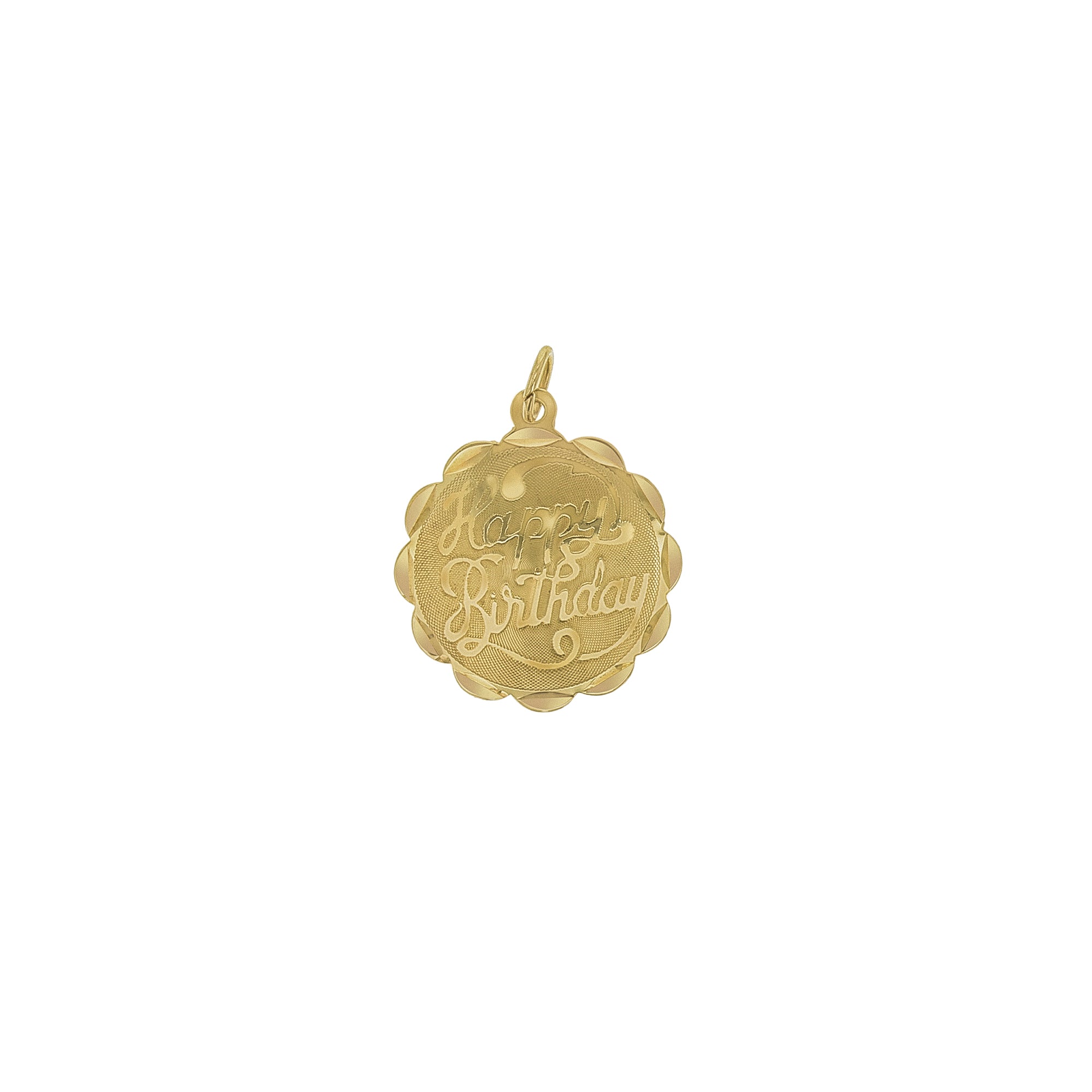 Happy Birthday Charm 14k Yellow Gold
