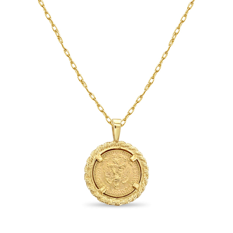 Italian 14kt Yellow Gold Zodiac Coin Pendant Necklace | Ross-Simons