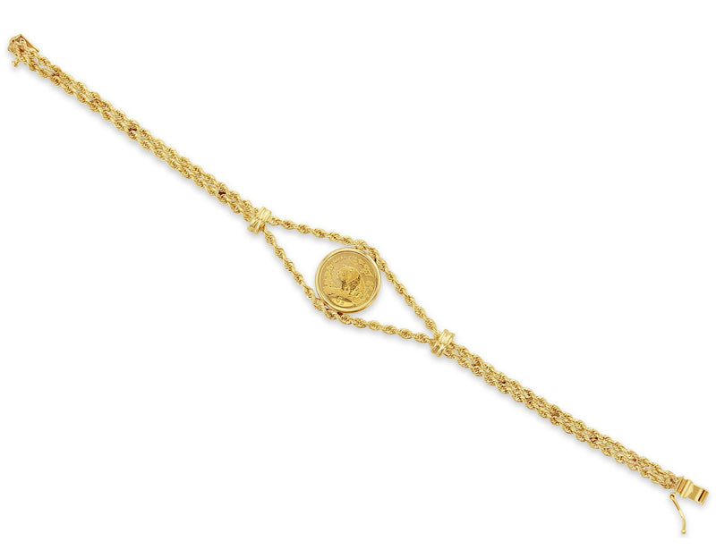 1/20OZ Panda Coin Bracelet with Polished Bezel