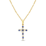 Half Carat Sapphire Diamond Necklace