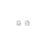 Brilliant Round Cubiz Zirconia CZ Studs 14k White or Yellow Gold