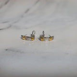 Two-Toned Princess Cut Diamond Clip On Earrings .55cttw 14k Yellow Gold