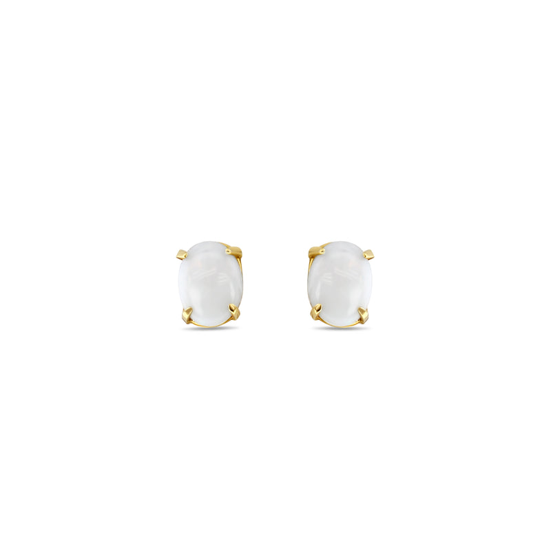 Oval Opal Stud Earrings