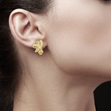 Baguette Diamond Earrings .73cttw 14k Yellow Gold