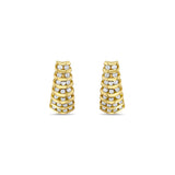 1 Carat Channel Set Diamond Earrings 14k Yellow Gold 