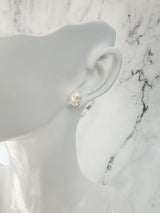 Freshwater Pearl  & Diamond Studs 