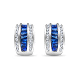 Sapphire Diamond Statement Earrings 2.52cttw 14k White Gold
