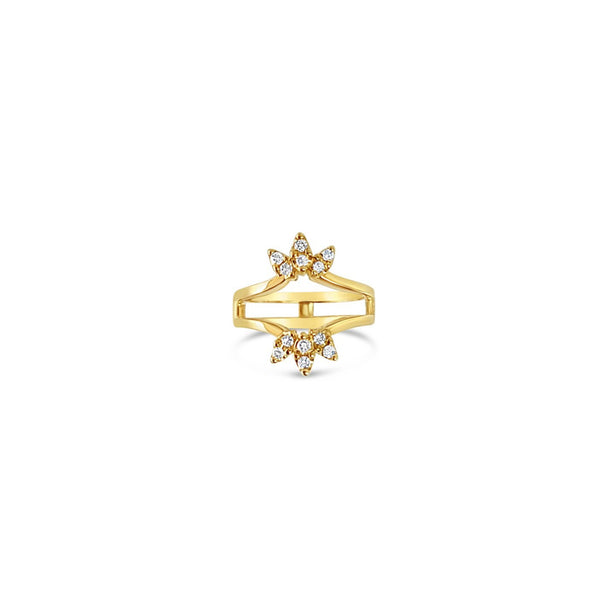 Fan Style Diamond Ring Guard/Enhancer .25cttw 14k Yellow Gold