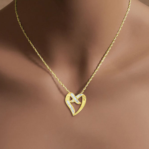 1cttw diamond heart shaped necklace