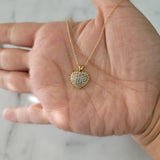 Small Diamond Pave Diamond Necklace .50cttw 14k Two-Toned Gold