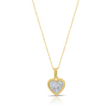 Small Diamond Pave Necklace with rope trim .33cttw