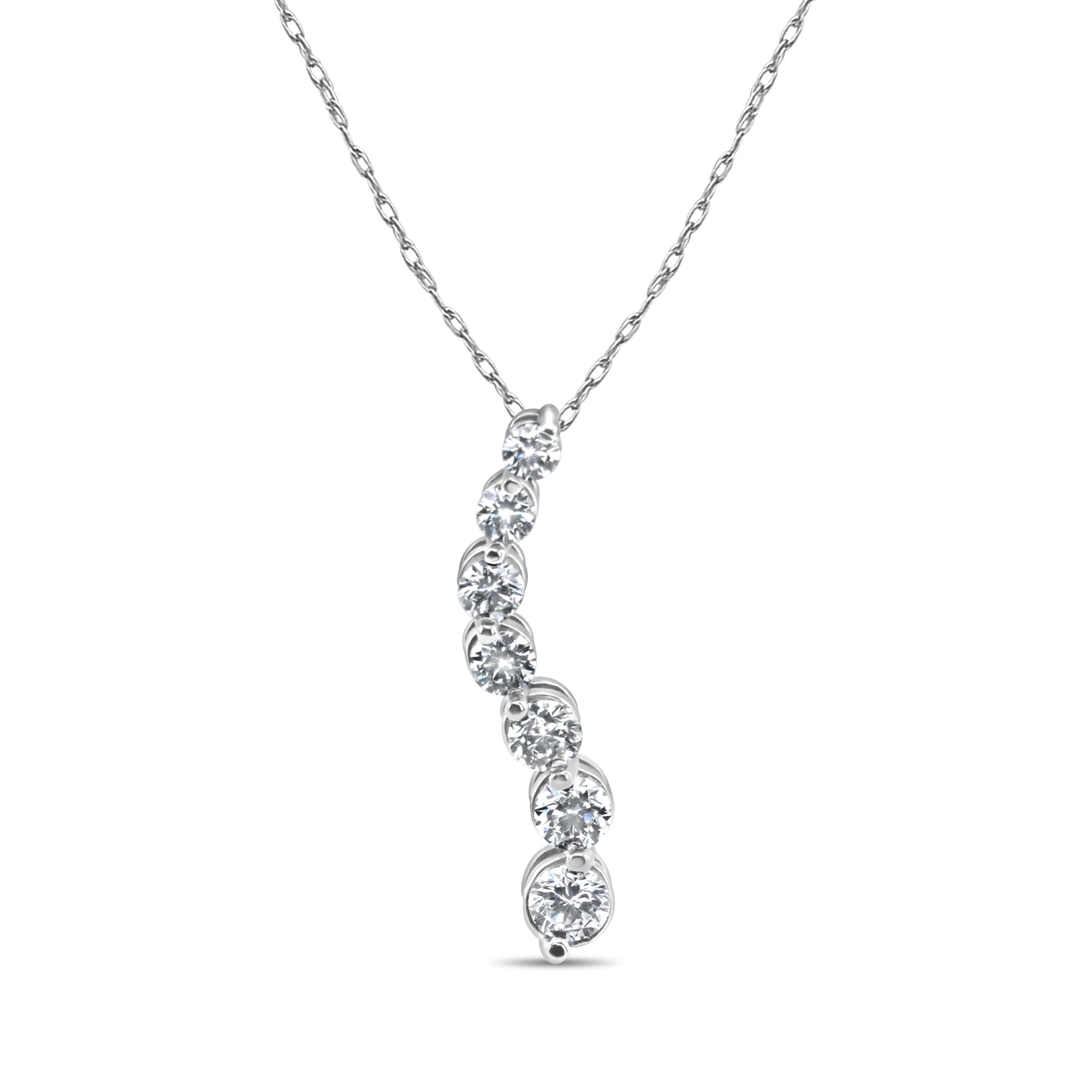 Collier Gradient Diamond Journey 1,53 ct en or blanc 14 carats