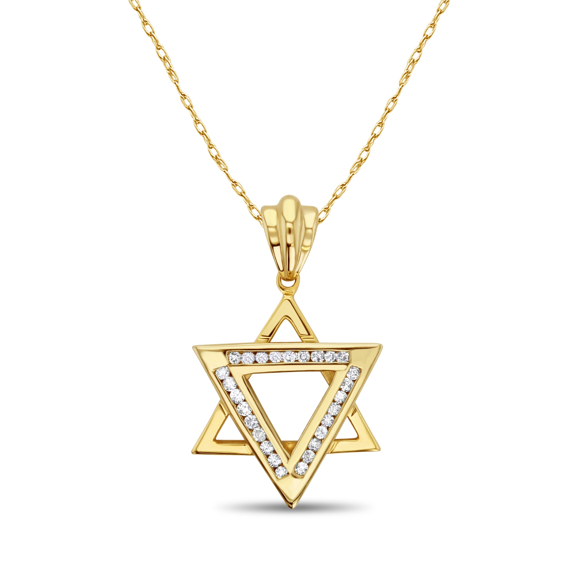 Polished Jewish Star of David Necklace