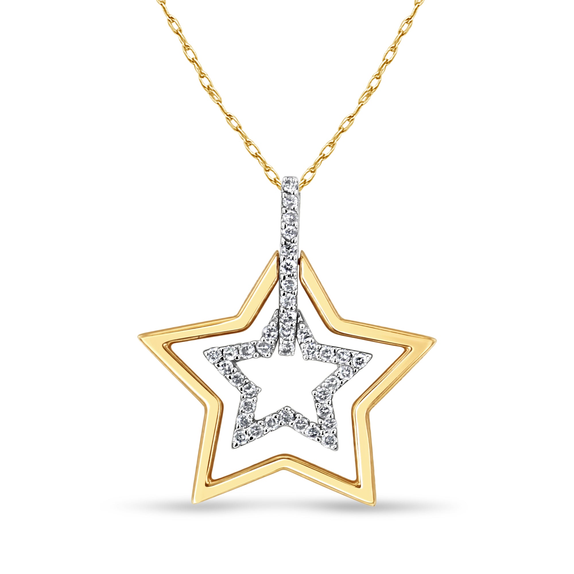 Star Within A Star Diamond Necklace