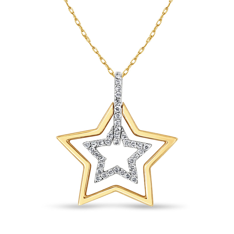 Star Within A Star Diamond Necklace
