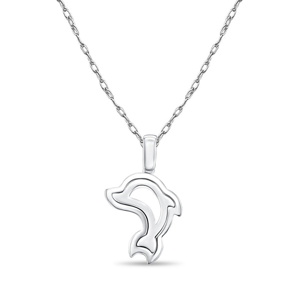 Polished Dolphin Cutout Necklace