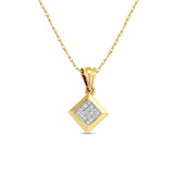 Princess Cut Diamond Pendant .50cttw 14k Yellow Gold