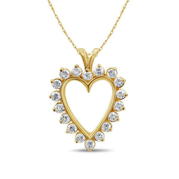 Large Diamond Heart Shaped necklace