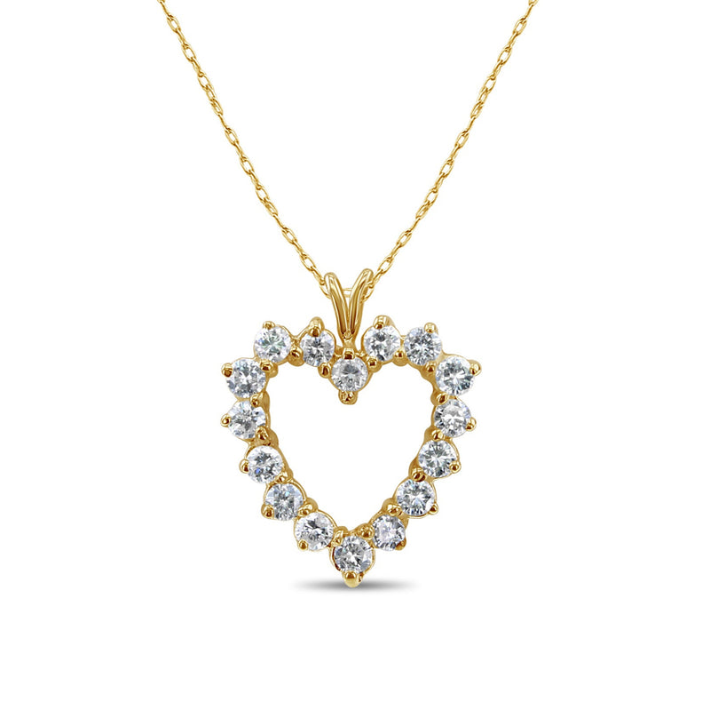 1 Carat Heart Shaped Diamond Necklace