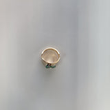 Emerald & Diamond Halo Ring 14k Yellow Gold