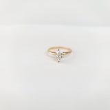 Half Carat Marquise Solitaire Diamond Engagement Ring .50cttw 14k Yellow Gold