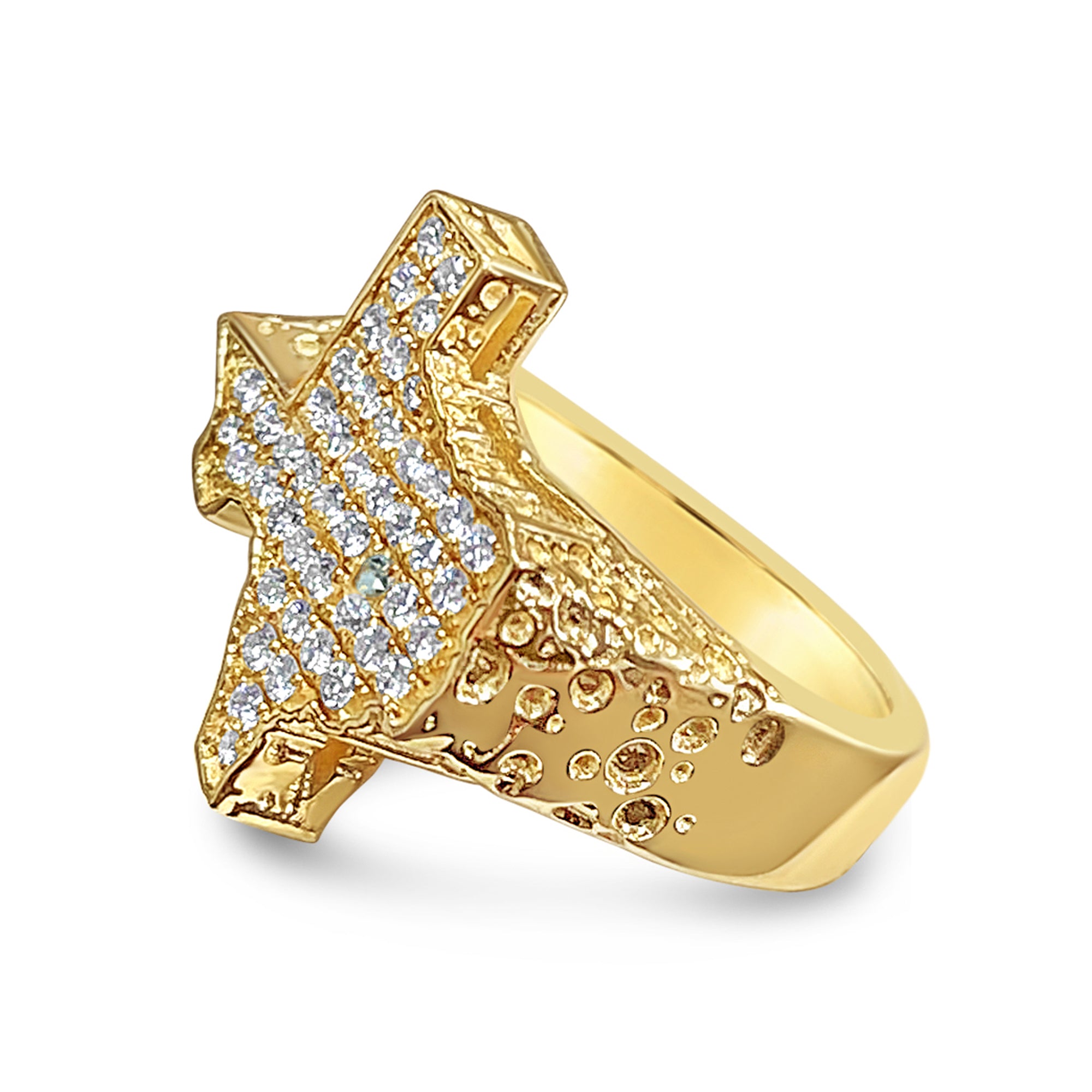 Natural Diamond Texas Nugget Ring