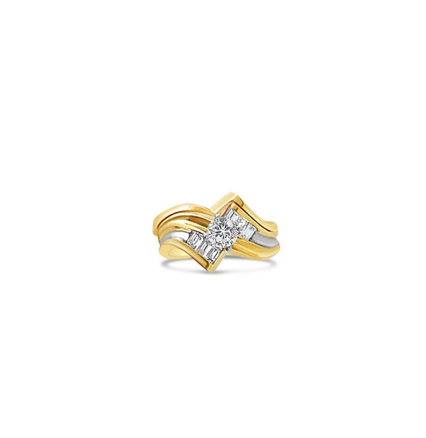 Diamond Wedding Ring Set .75cttw 14k Two-Toned Gold