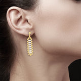 Rice Pearl Drop/Dangling Earrings 14k Yellow Gold