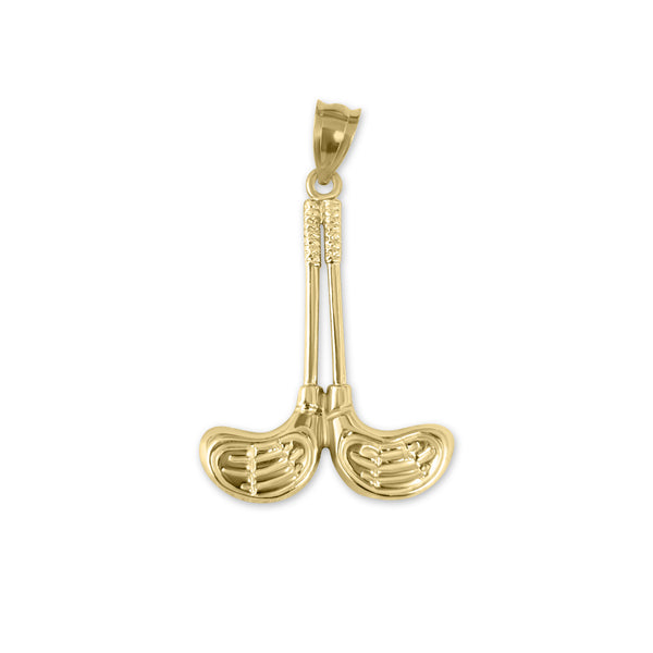 Two Golf Clubs Charm/Pendant 14k Yellow Gold