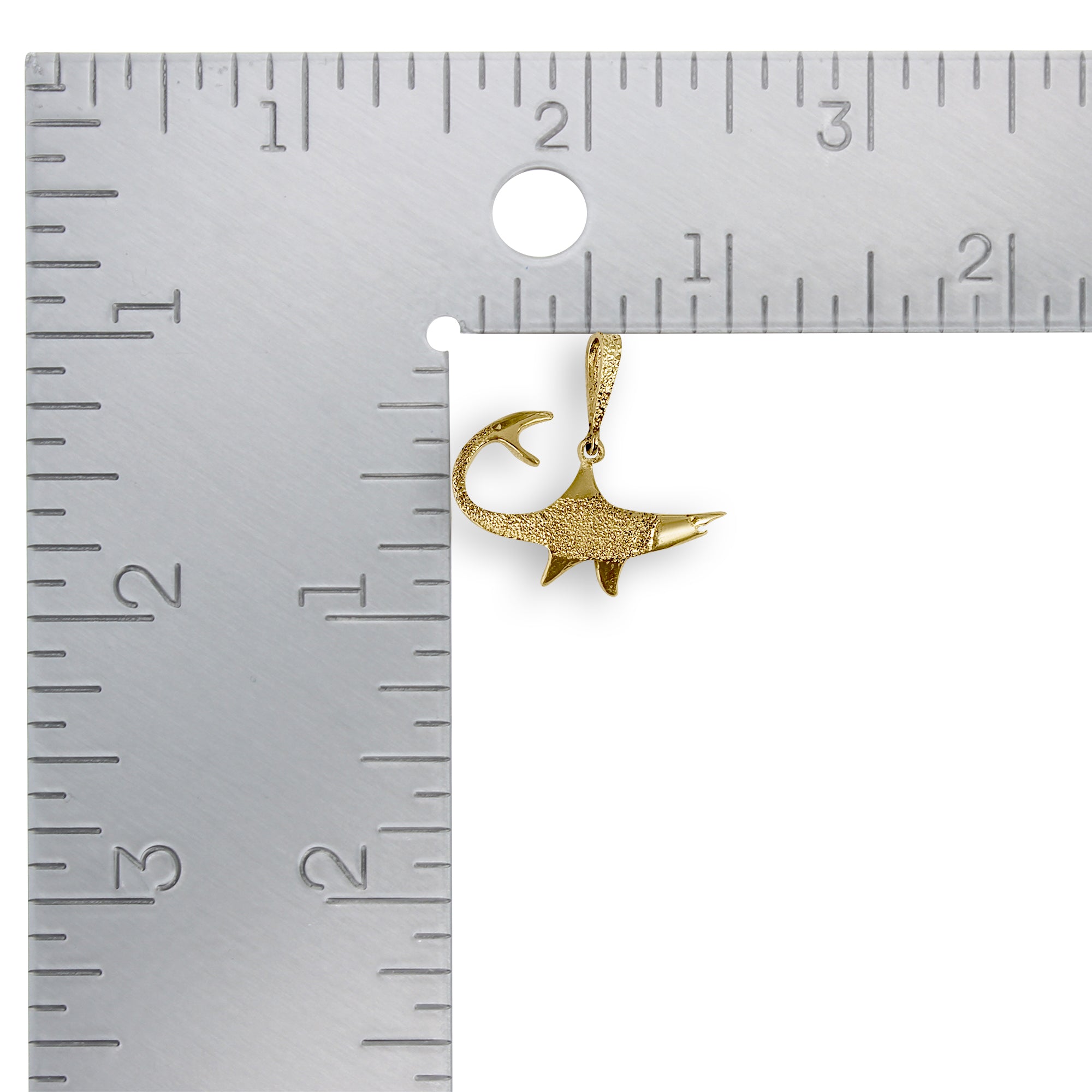 Sand Textured Shark 14k Yellow Gold