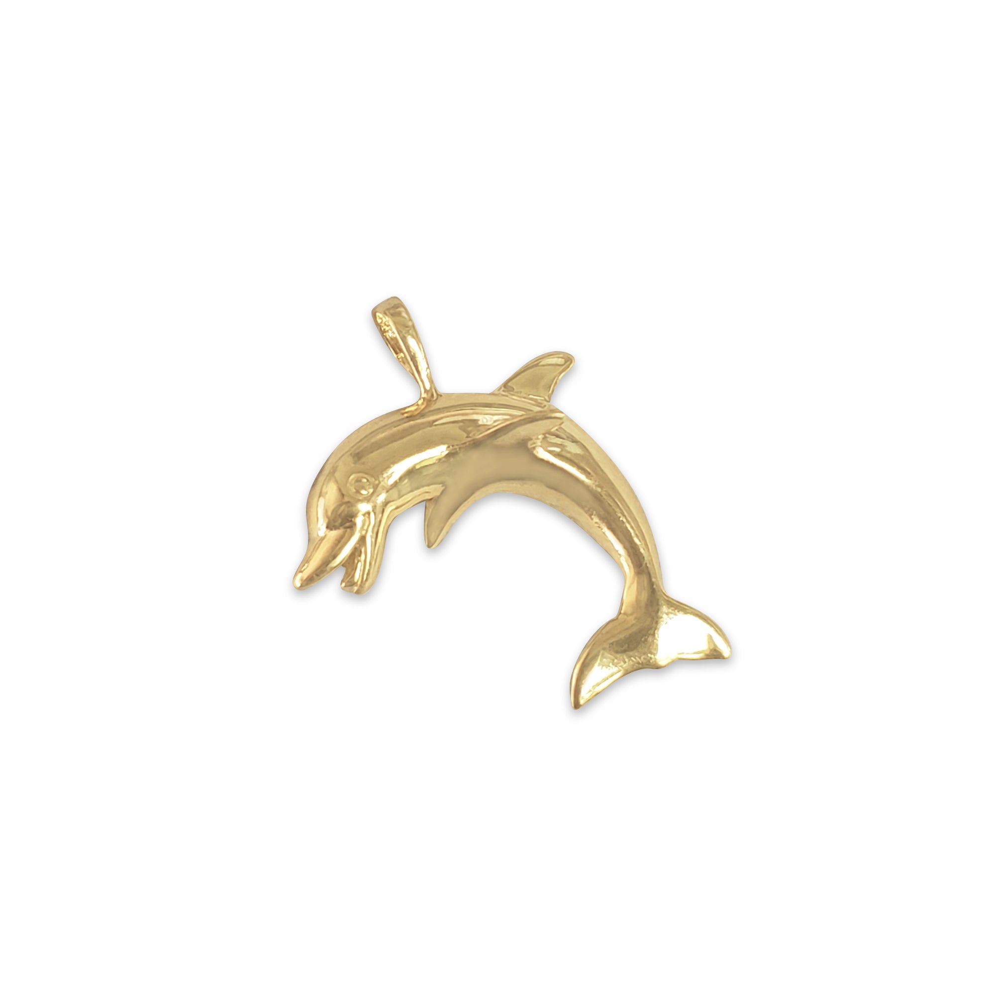 Polished Dolphin Charm/Pendant 14k Yellow Gold