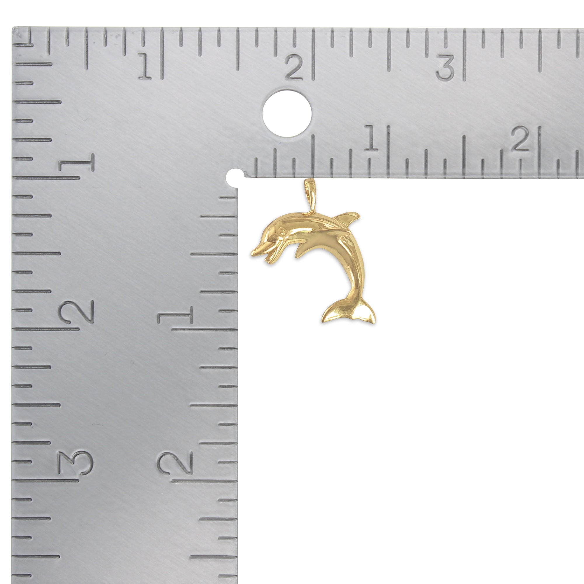 Polished Dolphin Charm/Pendant 14k Yellow Gold