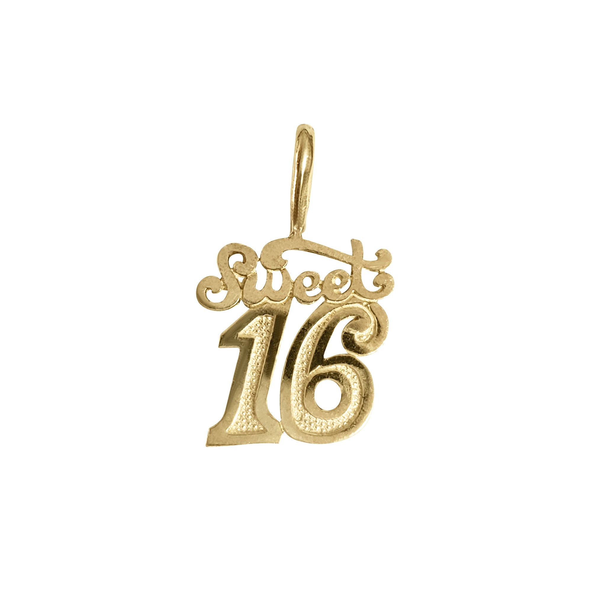 Sweet 16 Charm/Pendant 14k Yellow Gold