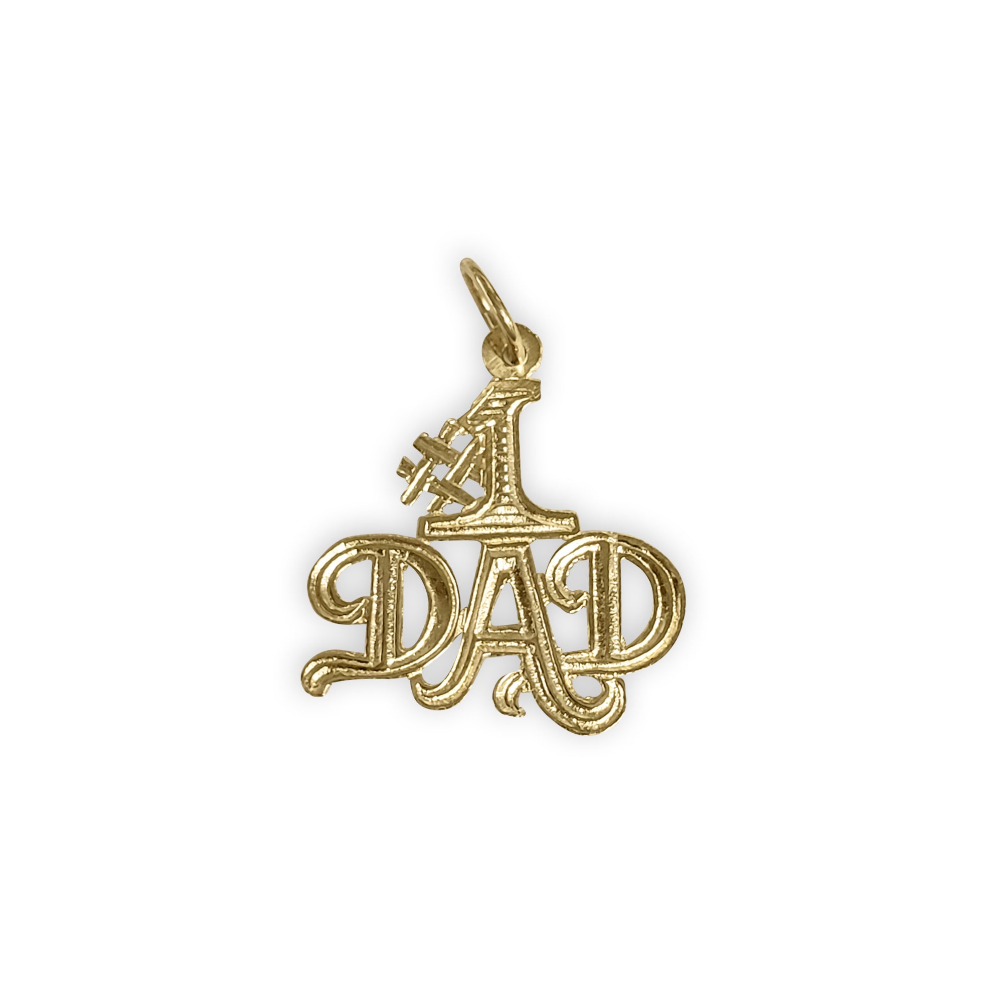 Number #1 Dad charm/pendant 14k Yellow Gold