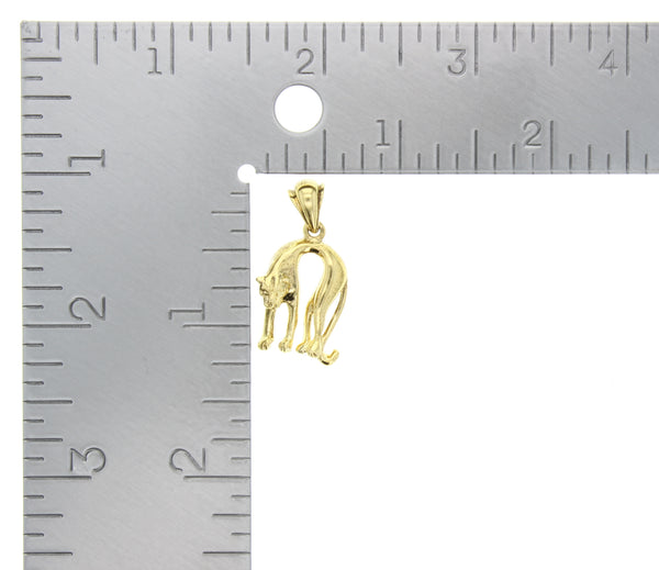 Polished Panther Pendant Charm/Pendant 18k Yellow Gold