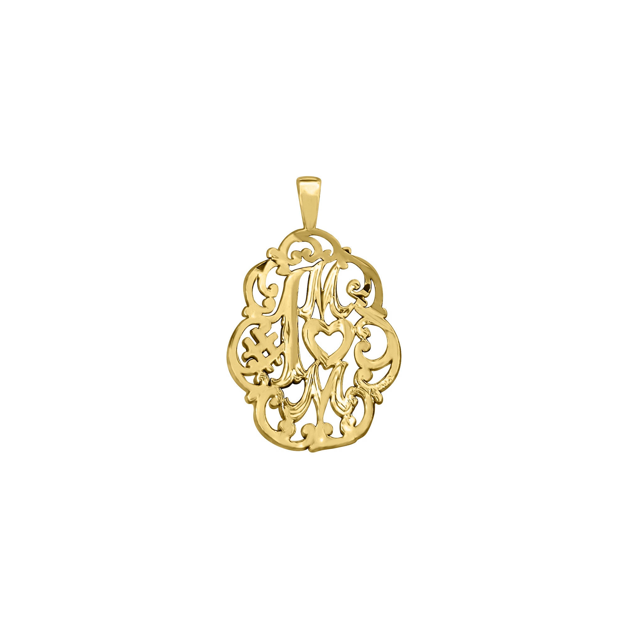 Number One Mom Charm/Pendant 10k Yellow Gold