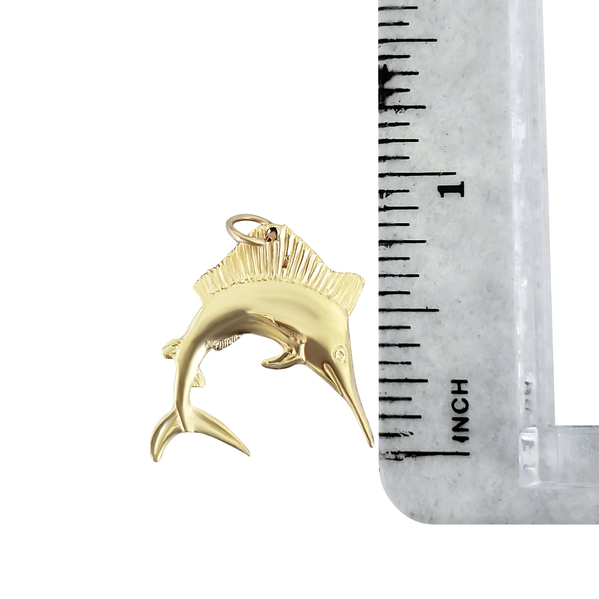 14k Gold Fishing charm